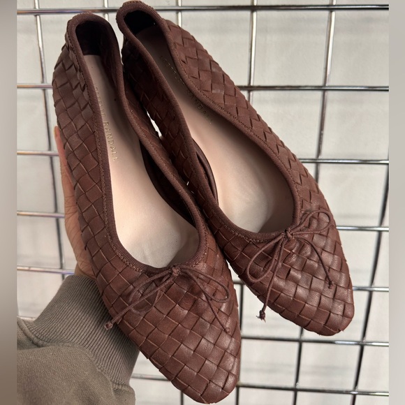 Loeffler Randall Shoes - Loeffler Randall Landry Chocolate Woven Ballet Flat Womens size 9.5